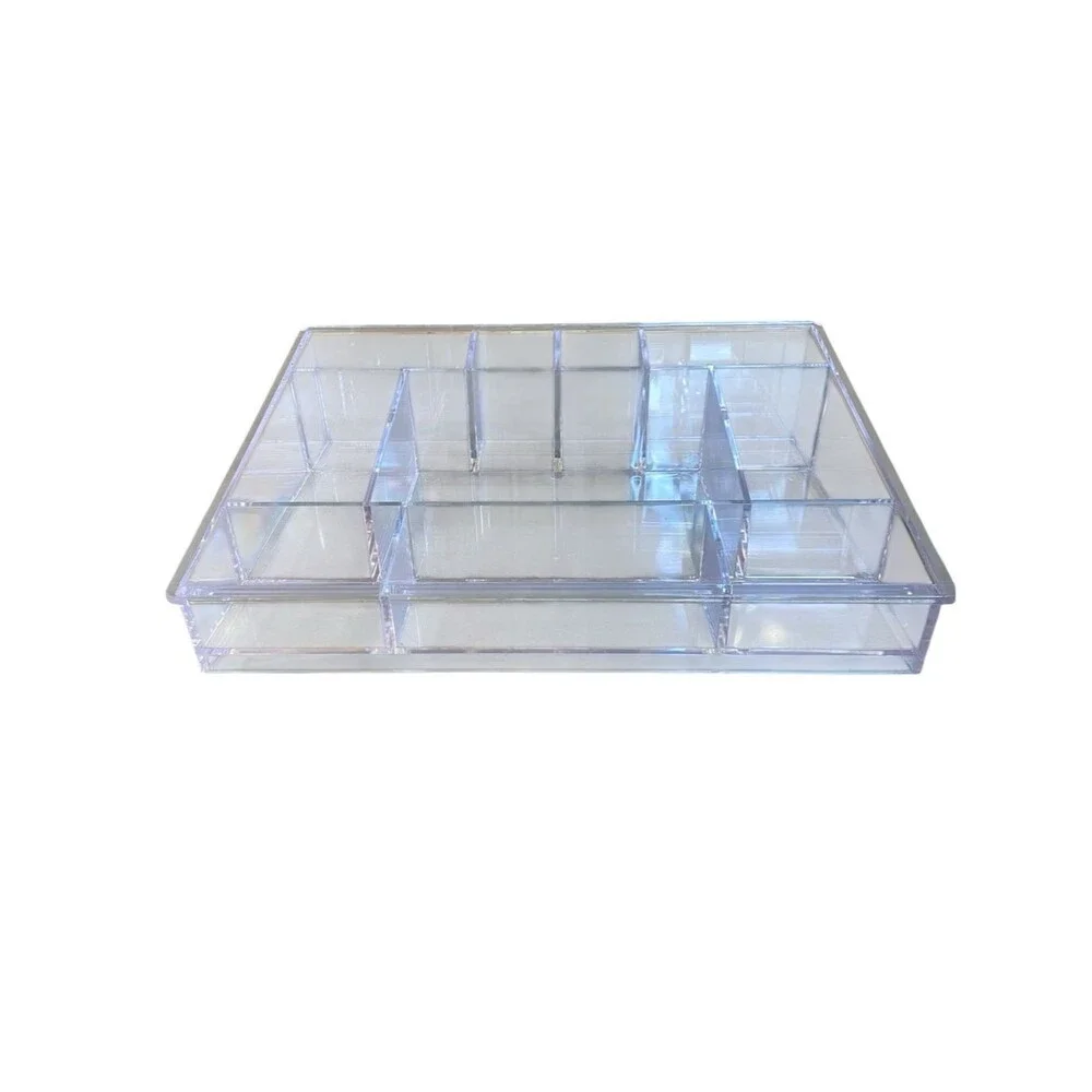 Clear Makup Try Drawer Organizer Multi-Compartment Cosmetic Vanity Organizer